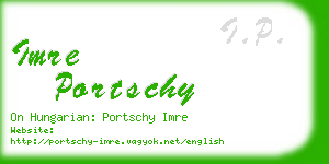 imre portschy business card